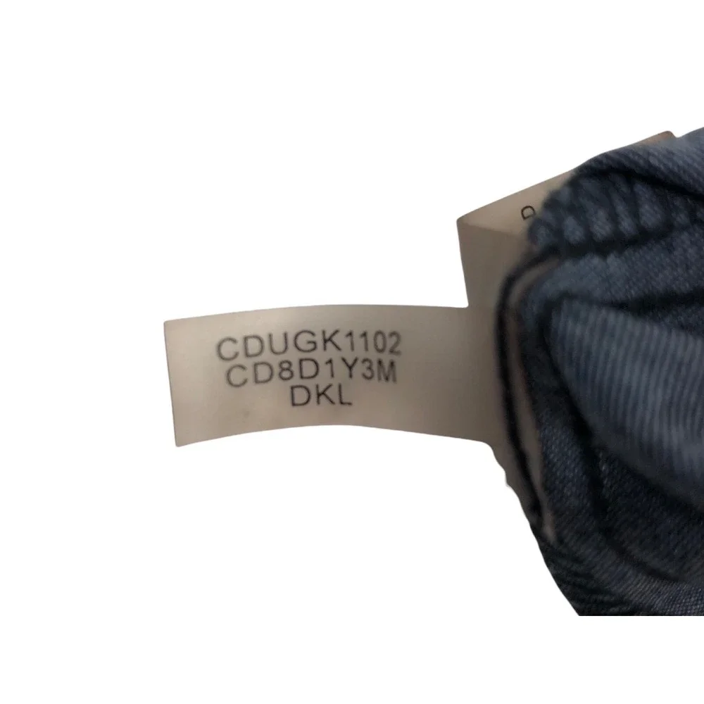 Calvin Klein Womens 4 Dress Blue Sleeveless Sheath Denim Look Stretch EUC